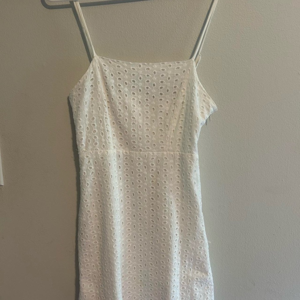 Mini Dress Eyelet White